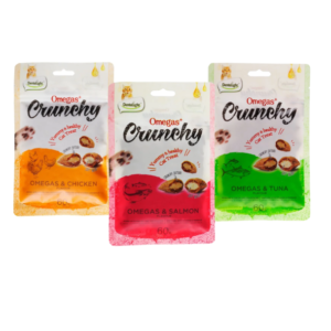 Galleta Rellena Omega, Sabores Crunchy